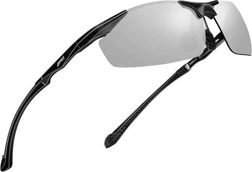 Miniatura 10 de ATTCL Gafas de sol polarizadas con protección UV para hombre, marco de metal Al-Mg, color verde claro