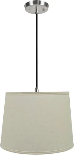 Miniatura 28 de Aspen Creative, 72306-11 - Kit de conversión de luz colgante de techo con pantalla de tela imperio de tapa dura, 14 pulgadas de ancho