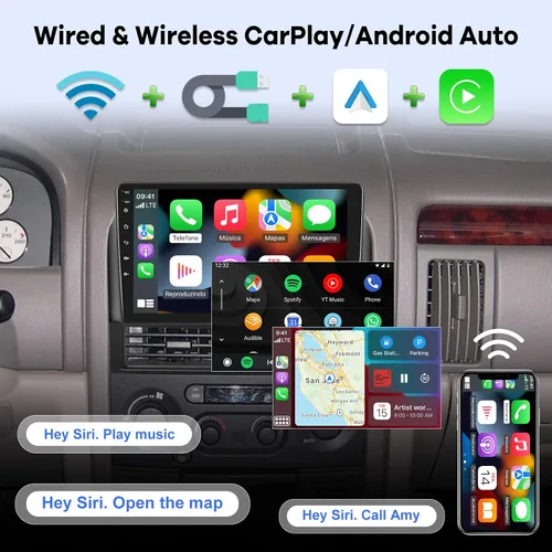 Miniatura 4 de [2G+32G] Radio de coche para Jeep Grand Cherokee 1999 2000 2001 2002 2003 2004, pantalla táctil Android de 9 pulgadas, estéreo de coche