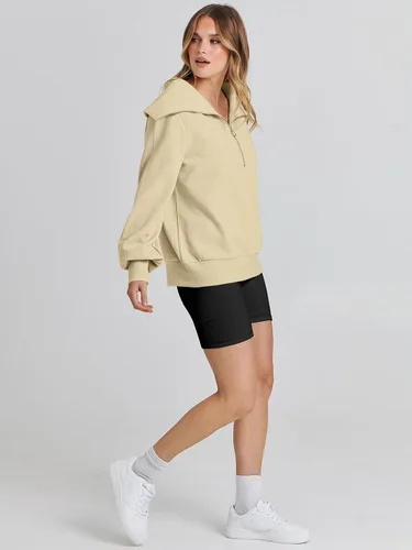 Miniatura 7 de ANRABESS Sudaderas con capucha para mujer, de gran tamaño, con cremallera de un cuarto, para adolescentes, niñas, ropa de moda Y2K