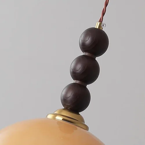 Miniatura 5 de Lámpara colgante moderna de una sola cabeza vintage degradado de cristal naranja lámparas colgantes altura ajustable lámpara para comedor café