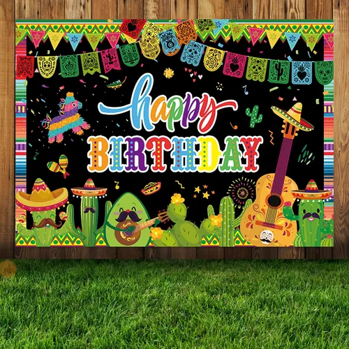 Miniatura 6 de Decoraciones para fiestas mexicanas con temática de fiesta mexicana, decoración de fiesta mexicana del Cinco de Mayo, cartel de cumpleaños de dos