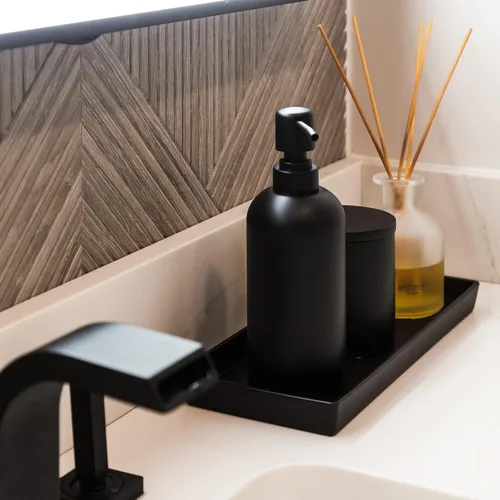 Miniatura 3 de Dispensador de jabón – Botella de resina recargable para champú, gel de ducha, loción, jabón – Accesorios decorativos modernos para cocina, baño