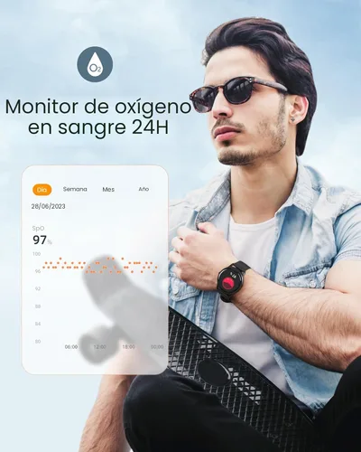 Miniatura 9 de AGPTEK Reloj inteligente para mujeres y hombres, reloj inteligente impermeable 5ATM para teléfonos Android e iOS, reloj de seguimiento de actividad