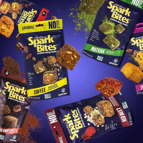 Miniatura 4 de SPARK BITES – Paquete variado de 6 (uno de cada sabor), sin alérgenos, a base de plantas, aperitivo energético saludable – Una liberación constante