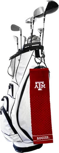 Miniatura 2 de Team Golf NCAA Texas A&M Aggies Toalla de golf bordada, diseño a cuadros y logotipo bordado
