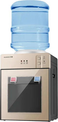 Miniatura 12 de Mini dispensador de enfriador de agua, dispensador de agua de carga superior para botellas de 1 a 5 galones, dispensador de agua fría/caliente de 3