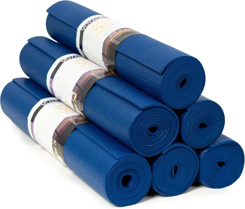 Voyage - Tapete de yoga a granel, paquete de 6, 72 x 24 pulgadas, esterillas de yoga profesionales para estudio y gimnasio, 0.197 in de grosor, Azul