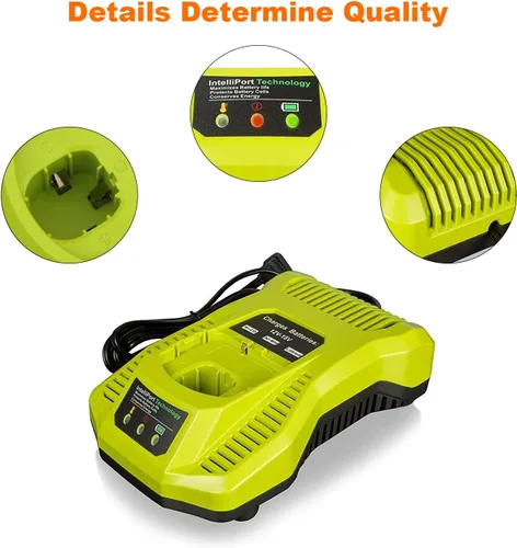 Miniatura 6 de SKYON 18V P117 Rapid Charger for P117 P118 P131 Battery Charger Compatible with Ryobi One+ P193 P192 P191 P190 P189 P194 P145 P102 P107 P108 PBP007