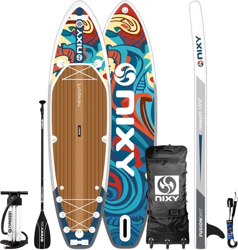Miniatura 11 de NIXY Newport - Tabla de remo inflable de 10 pies 6 pulgadas, SUP de alto rendimiento, duradero y ligero para todos los niveles de habilidad, Exuma