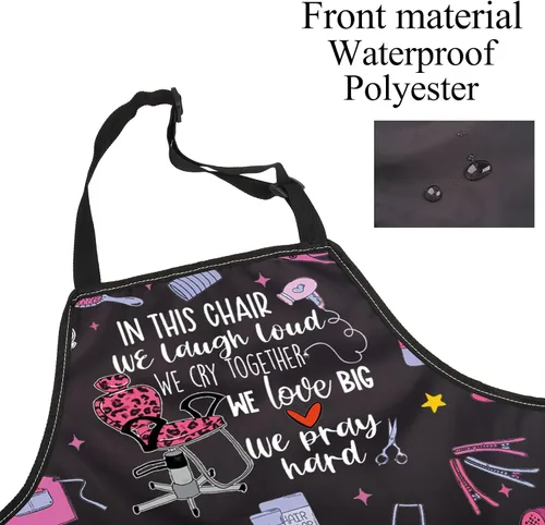 Miniatura 3 de Hair Stylist Apron with Pockets Hairdresser Gifts Hair Stylist Gifts Cosmetologists Gifts Beauty Salon Aprons Barber Apron
