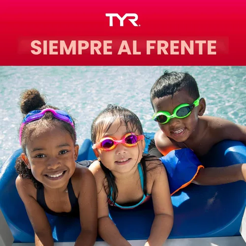 Miniatura 9 de TYR Swimple Tie-Dye Kids' Swim Goggles Azul/Verde