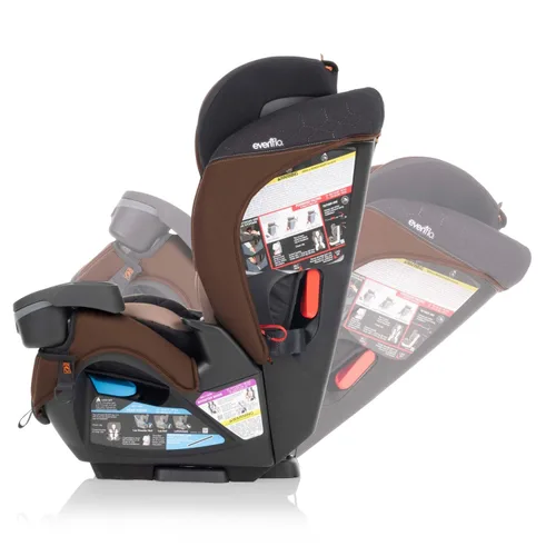 Miniatura 6 de Evenflo EveryFit/All4One - Asiento convertible 3 en 1 para automóvil con funda de limpieza rápida (marrón Belmont)