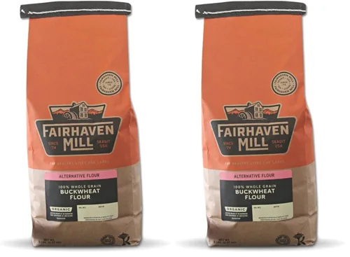 Miniatura 11 de Fairhaven Mill Harina de trigo sarraceno orgánico, grano entero, naturalmente sin gluten y certificado orgánico por USDA, perfecta para panqueques