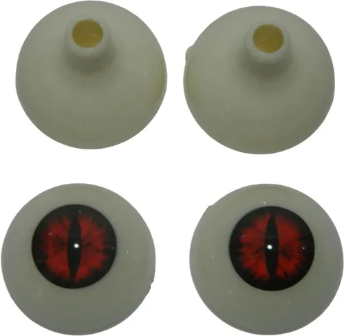 Miniatura 4 de Par de ojos realistas de acrílico redondo tamaño real para accesorios de Halloween, máscaras, muñecas o osos, 1.024 in (marrón claro)