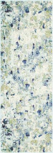Unique Loom Chromatic Collection Alfombra de Área - Champagne (2' 2" x 6' Runner, Azul Claro/Azul)
