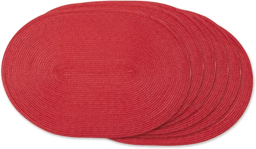 Miniatura 27 de DII - Juego de manteles individuales para interior/exterior de la colección Classic Woven, redondos, 15 pulgadas de diámetro, blanco de 6 piezas