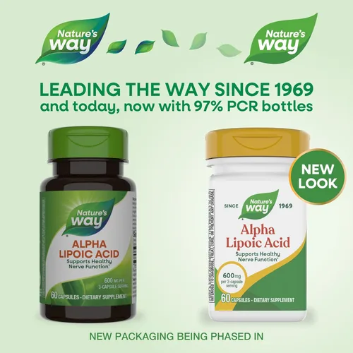 Miniatura 2 de Nature's Way Ácido alfa lipoico, apoya la función nerviosa saludable*, 600 mg por porción, 60 cápsulas