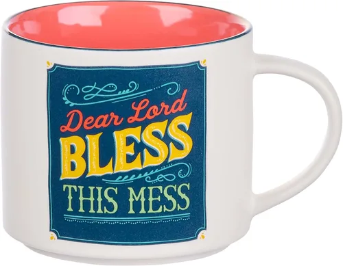 Bless Your Soul Taza de café blanca XL Dear Lord Bless This Mess, divertidos regalos de cumpleaños para mujeres, mamá, compañera de trabajo, diseños