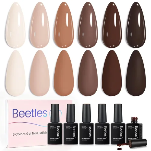 Miniatura 21 de Beetles - Juego de esmaltes de uñas en gel neón, 6 colores, rosado intenso, naranja, amarillo, verde, azul y morado, semipermanentes, uso