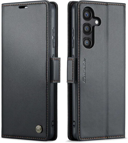 Miniatura 16 de QLTYPRI Funda tipo cartera para Samsung Galaxy S22 Ultra, funda magnética de piel sintética de alta calidad con bloqueo RFID, ranuras para tarjetas