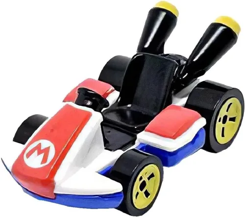 Miniatura 2 de Hot Wheels Mario Kart Go-Kart, rojo, escala 1:64, metal fundido a presión, niños, niños