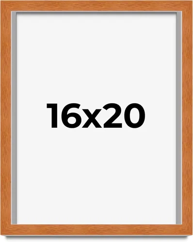 Miniatura 102 de Marco de 3 x 3 pulgadas, marco de madera maciza de nuez miel tradicional marrón Ancho de moldeo de 0.875 pulgadas Profundidad de conejo de 0.875