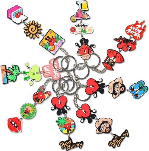Miniatura 5 de Paquete de dos bonitos llaveros en forma de corazón para mujeres y niñas, los llaveros son fáciles de transportar y adecuados para llavero de conejo