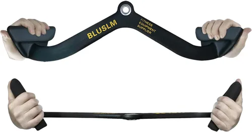 Miniatura 3 de BLUSLM LAT Pull Down Bar for Cable Machine, LAT Pulldown Attachments T-bar V-bar Cable Attachment for Gym, Back Tricep Strength Training Handle