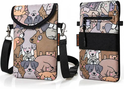 Miniatura 13 de Funda Bolsa Estuche de Neopreno para Teléfono para Hombres y Mujeres con Correa Cruzada/Cordón para el Cuello para Samsung S25+, S24 Fundas