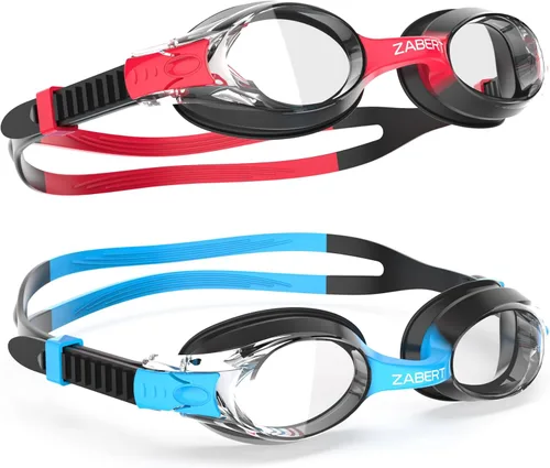 K20 - Gafas de natación para niños y niñas de 3 a 14 años de edad, antivaho 100% protección UV con bolsa de viaje