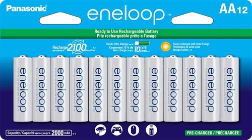 Miniatura 5 de Eneloop Panasonic BK-4MCA24/CA AAA 2100 Ciclo Ni-MH baterías recargables precargadas paquete de 24 y baterías recargables precargadas BK-3MCCA12FA
