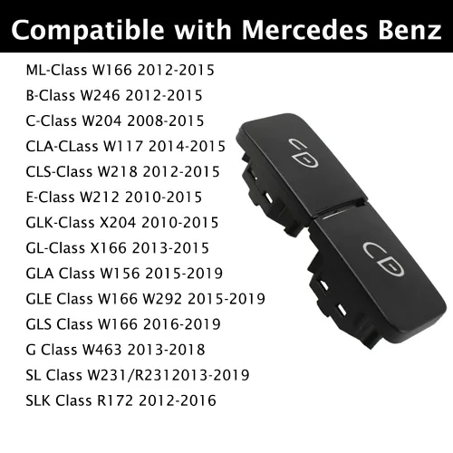 Miniatura 2 de Botones de interruptor de apertura de apertura de cerradura de puerta interior para Benz W204 W212 W166 Front Left Driver Side Door Lock Switch