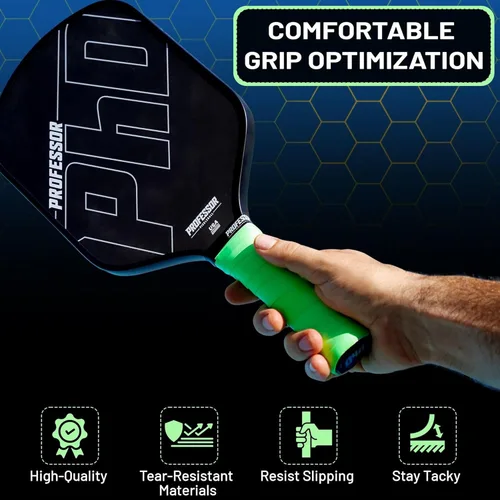 Miniatura 4 de Professor P-Tac Pickleball Paddle Overgrip – Cinta de agarre máxima adherente que absorbe la humedad para paletas de pickleball en paquetes de 6