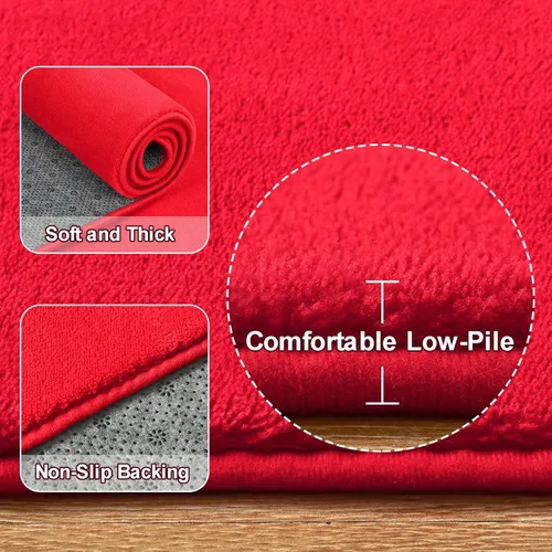 Miniatura 22 de Amearea Alfombras modernas para dormitorio, sala de estar, alfombra de espuma viscoelástica gruesa de 4 x 6 pies, alfombra de espuma viscoelástica