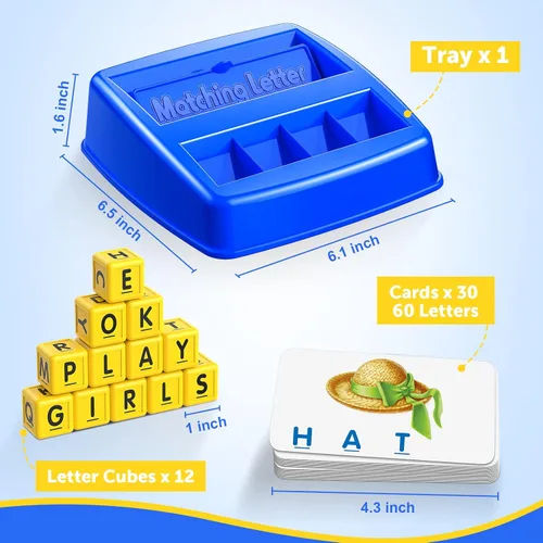 Miniatura 6 de LIWIN LET'S GO! Juegos educativos para niños de 3 a 8 años, juego de emparejar letras para niños de 3 a 8 años, juguetes educativos para niños de 3