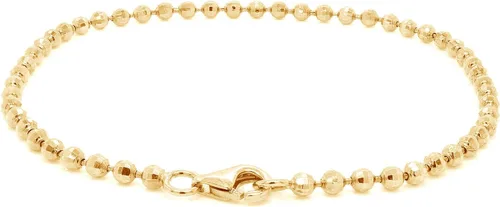Miniatura 3 de Wishrocks Italian Crafted 2.4MM 7 Inches Bead Bracelet Jewelry For Women & Girls in 14k Gold Over Sterling Silver, Gift Jewelry for Her, Teen