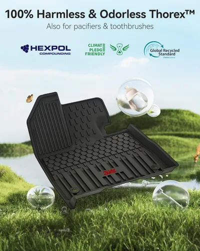 Miniatura 6 de 3W Alfombrillas para Toyota Sienna 2021-2026 LE/XLE (solo para 8 asientos), revestimiento de suelo TPE para todo tipo de clima, ajuste personalizado