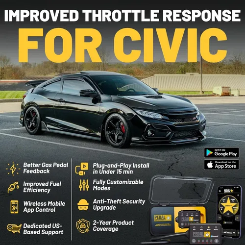 Miniatura 2 de PEDAL COMMANDER Controlador de respuesta del acelerador para Honda Civic 2016-2026 (no para Honda Accords) - 10ª/11ª generación, solo 4 ciclos, 36