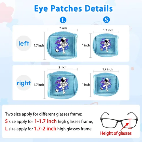 Miniatura 6 de Parches para ojos para niños, parche de seda reutilizable para ojos perezosos, parches ortopédicos de ambliopia para niños y niñas, cubierta
