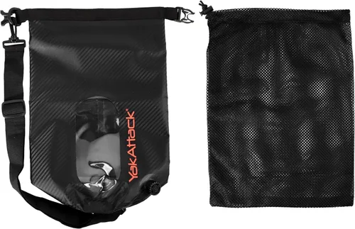 Miniatura 6 de YakAttack Bolsa de secado enrollable de 5L con válvula de aire, carbono negro, bolsa seca marina impermeable para kayak, canotaje y paddleboarding