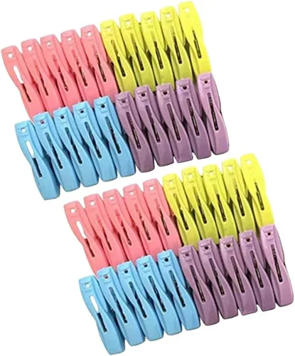 Miniatura 5 de Pequeñas pinzas de plástico para ropa para ropa, tendederos de secado amplios, perneras para manta, sábanas, clips para toallas, abrazaderas