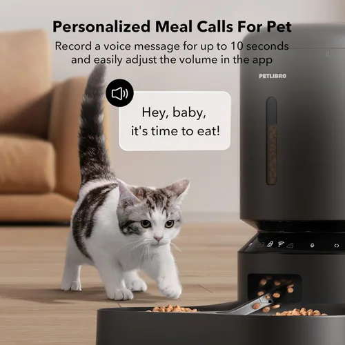 Miniatura 6 de PETLIBRO Comedero Automático para Gatos para 2 Gatos, Comederos WiFi 5G y 2.4G para Mascotas, Dispensador Programable de Comida para Gatos de 5L