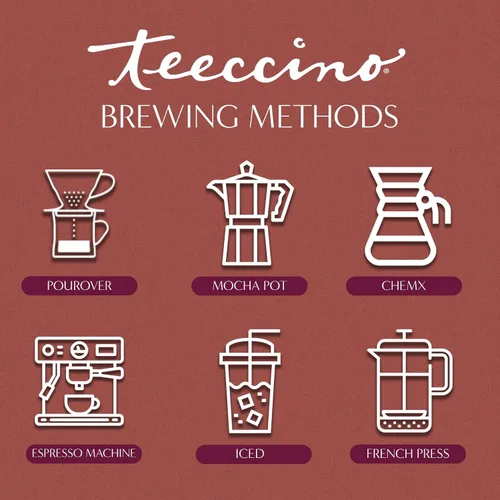 Miniatura 5 de Teeccino Lion’s Mane Rhodiola Café alternativo de setas adaptogénicas - Rosa - Café de setas herbal con sabor a mane de león y rhodiola, tostado