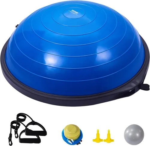 Miniatura 9 de VEVOR Half Exercise Ball Trainer, 23/26 inch Balance Ball Trainer, 1500lbs Capacity Stability Ball, Yoga Ball with Resistance Bands & Foot Pump