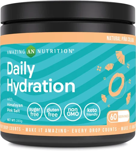 Miniatura 5 de Amazing Nutrition Hidratación diaria, polvo de electrolitos, 30 porciones, empaquetado con minerales esenciales, sin azúcar, apto para dieta