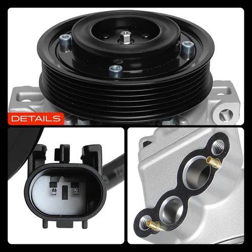 Miniatura 9 de A-Premium Compresor de aire acondicionado con embrague compatible con BMW 320i 2005 2.2L, 320i 2012-2013 2.0L, 120i 2005-2012 2.0L, 118i 2012-2013