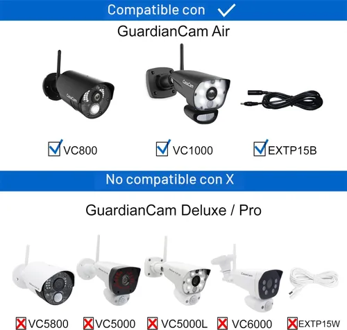 Miniatura 9 de CasaCam GuardianCam Air Sistema de cámara de seguridad inalámbrica con monitor de pantalla táctil de 7 pulgadas y 2 cámaras de 720p Alimentado