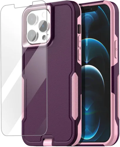 Miniatura 26 de AICase Funda para iPhone 12 Pro Max (6.7"), resistente protección contra caídas, cuerpo completo, a prueba de golpes, a prueba de polvo, protección
