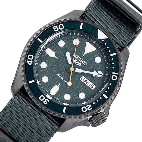 Miniatura 3 de Seiko 5 Sports SRPD77K1 - Reloj para hombre color verde de acero automático Azul